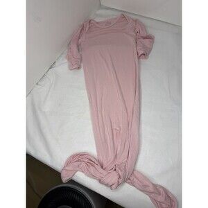 Three Little Tots Pink Modal Tie Bottom Gown-Newborn Kimono Dress